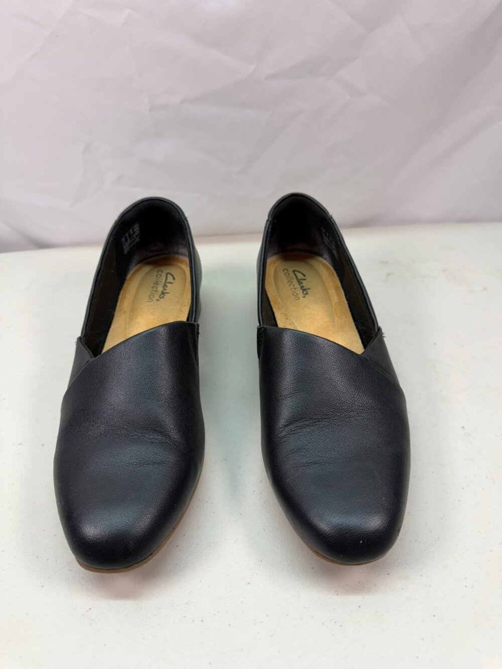 Clarks Collection Ultimate Comfort | Women’s 9 | Black Leather Slip‑Ons